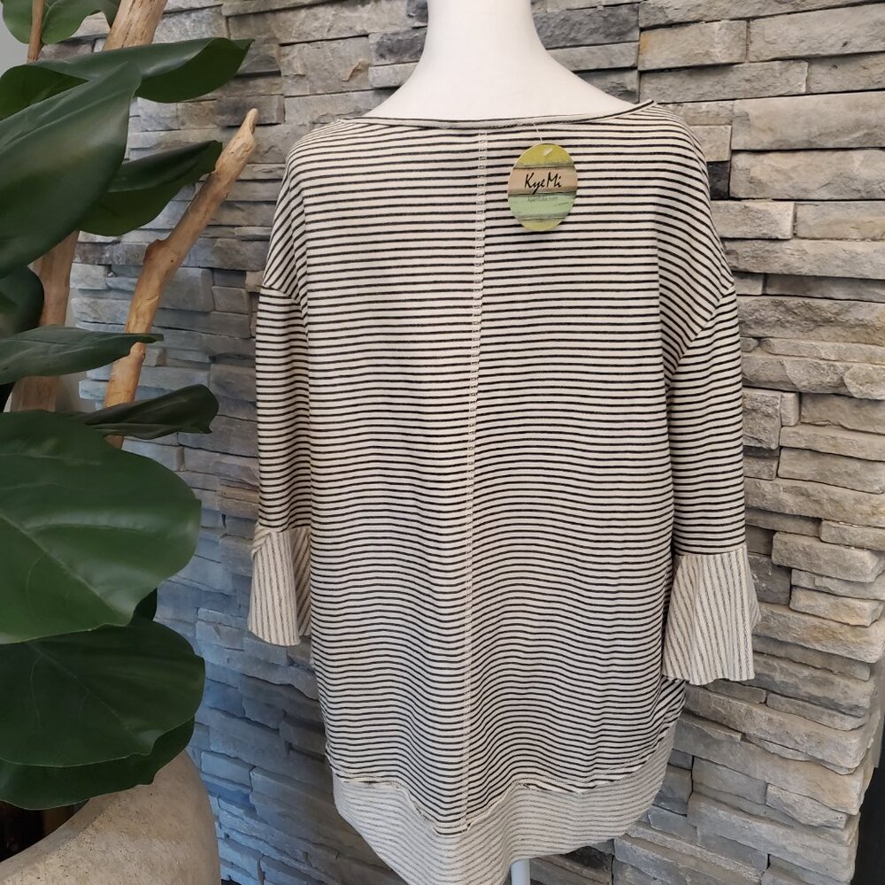 KyeMi Ruffled Striped Top - Picture 4 of 6